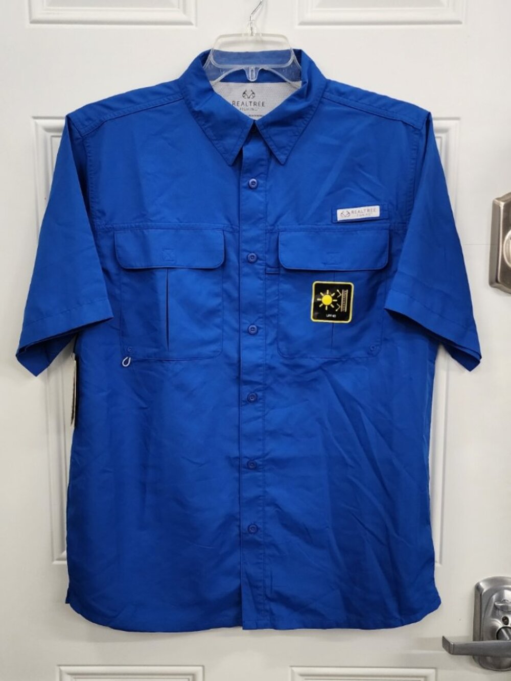 New Realtree Fishing Guide Shirt - Lapis Blue - Size XLarge 46-48